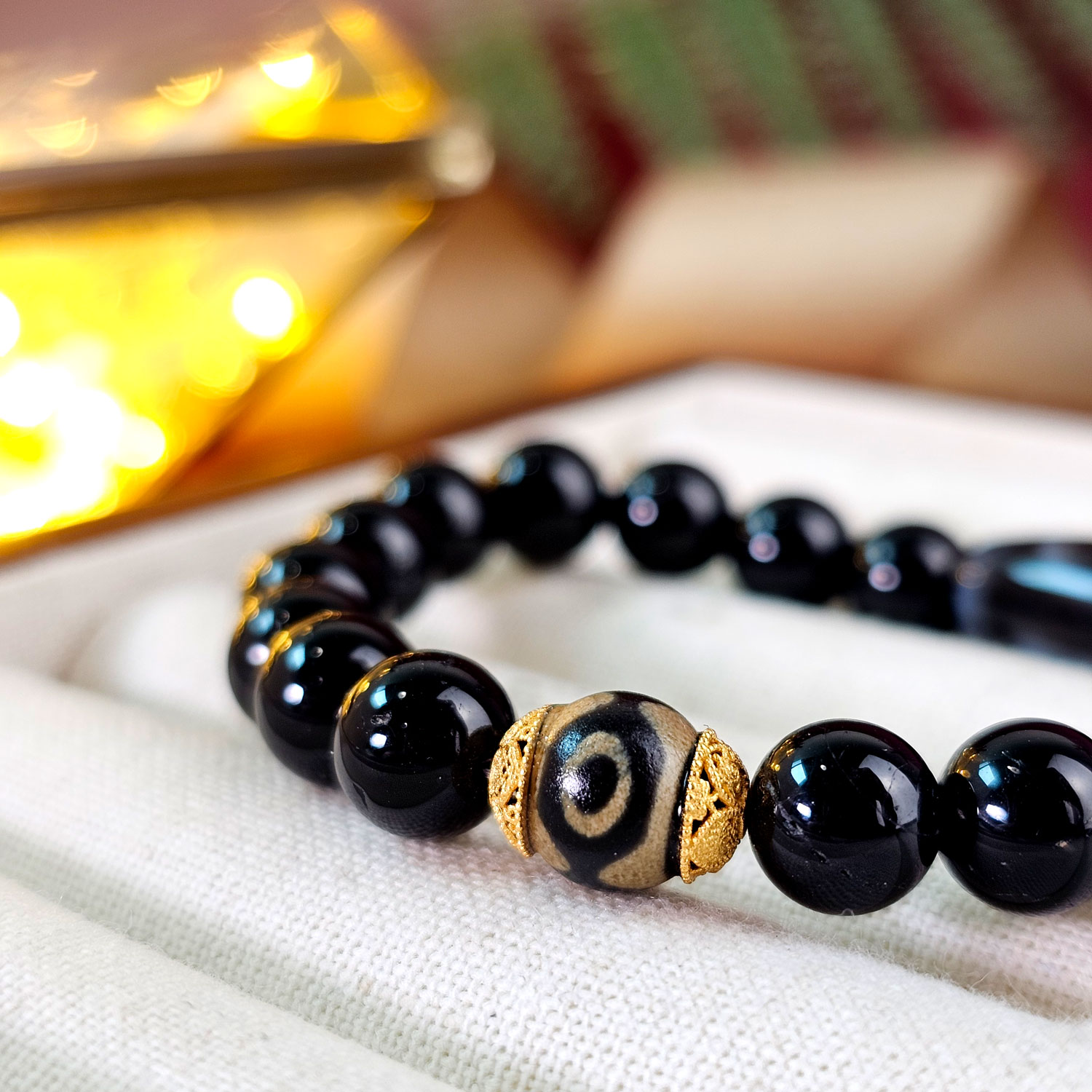 High Grade Three Eye Dzi Bead