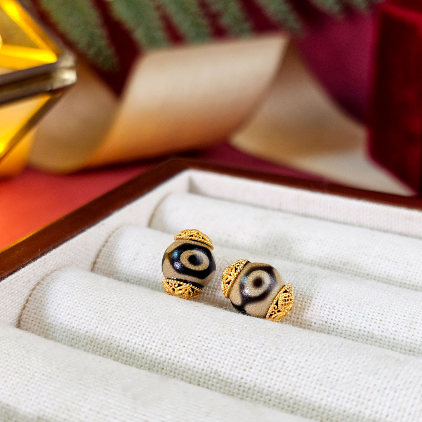 High Grade Three Eye Dzi Bead