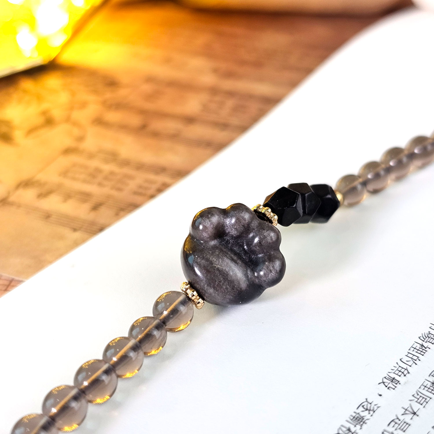 【Limited Edition】 Designed Black Obsidian Phone Hanger