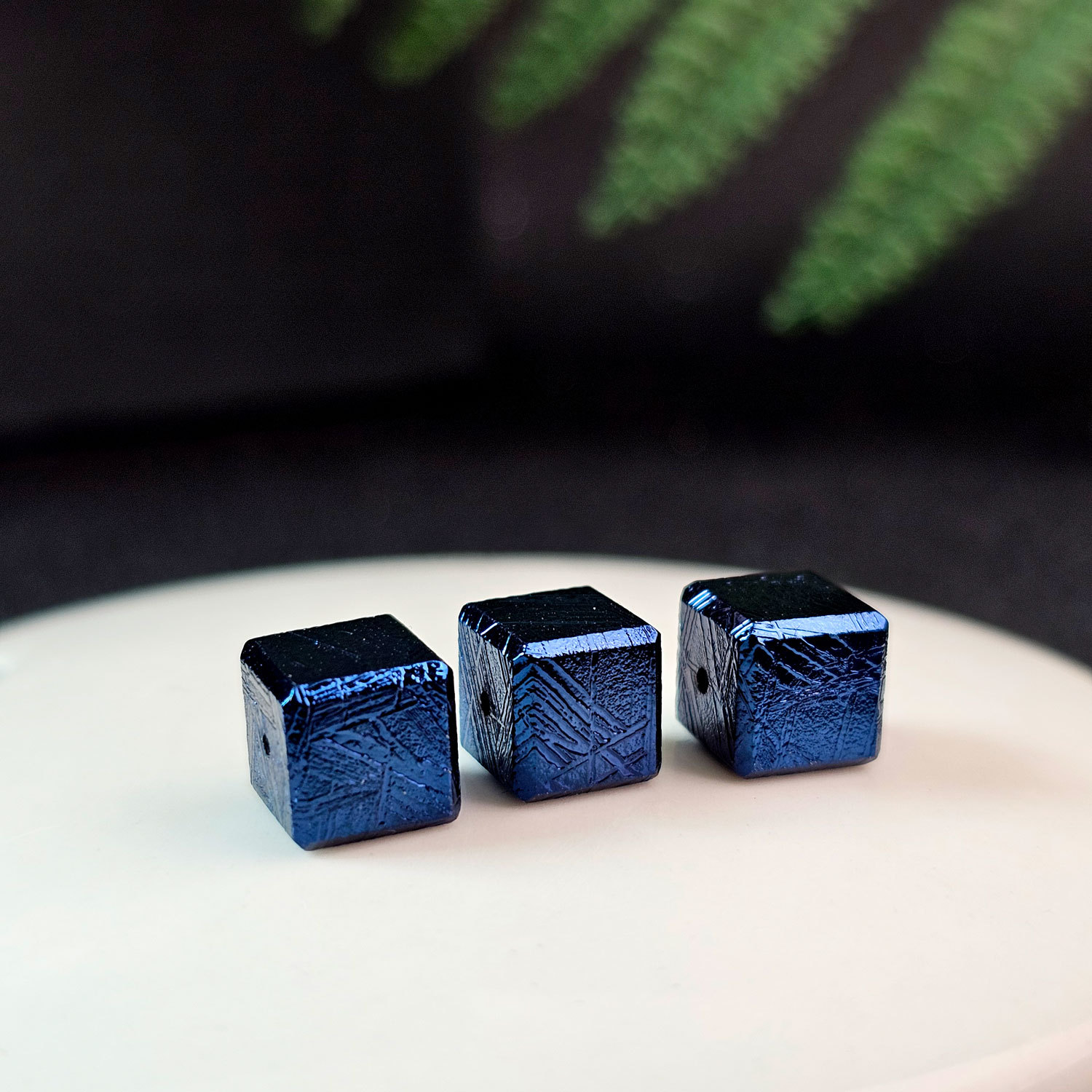Atlay Meteorite Cube Charm - Blue