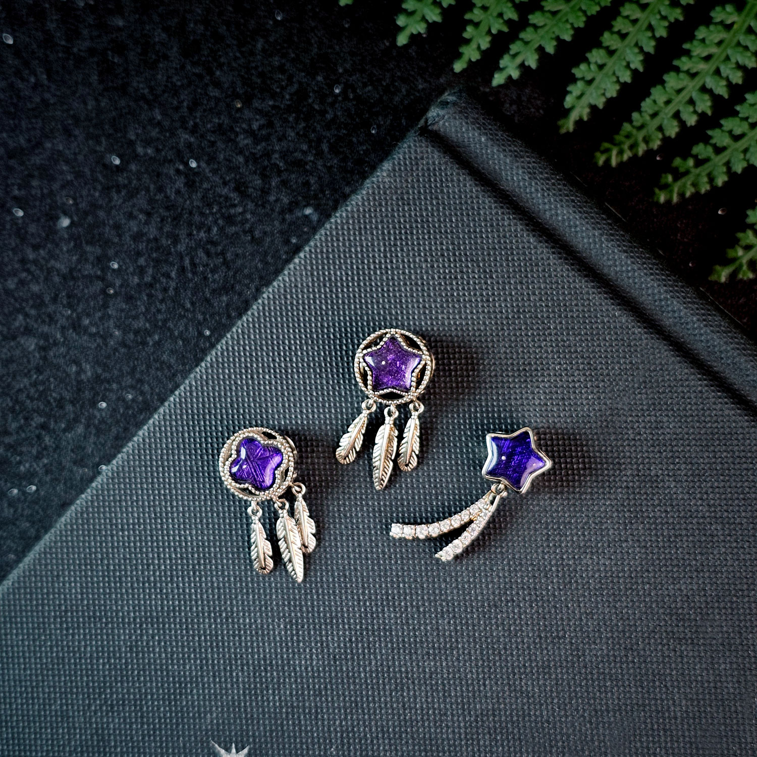 Gibeon Meteorite Charm - Purple