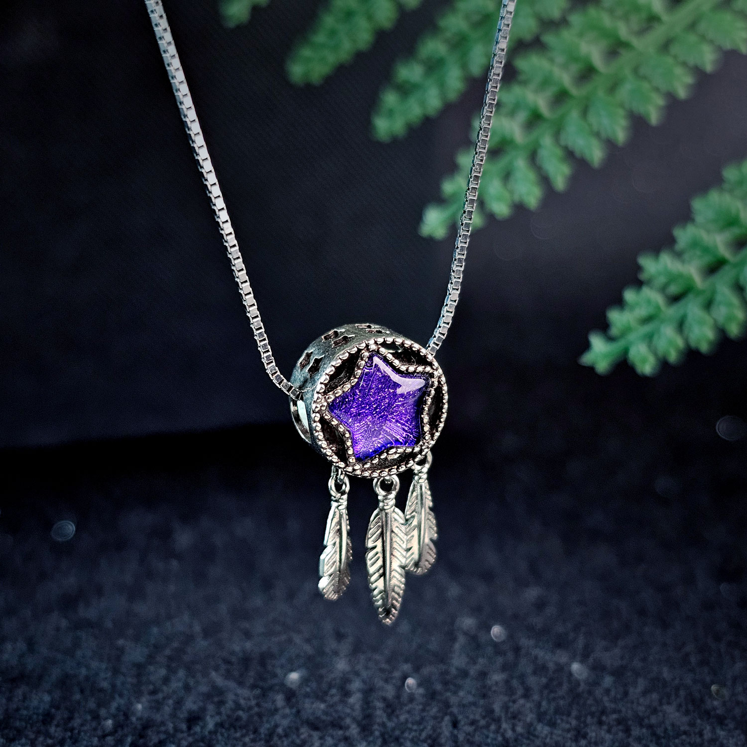 Gibeon Meteorite Charm - Purple