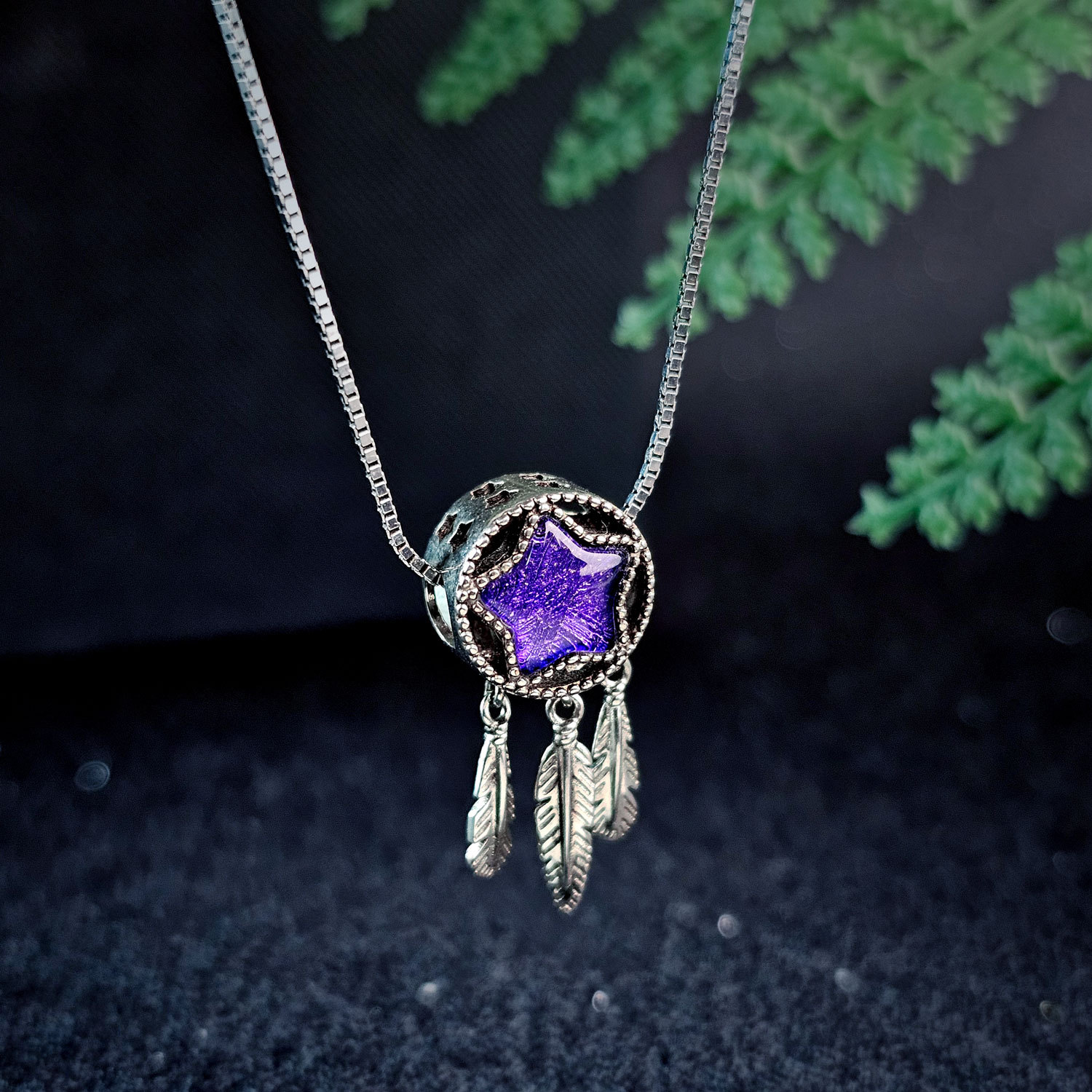 Gibeon Meteorite Charm - Purple