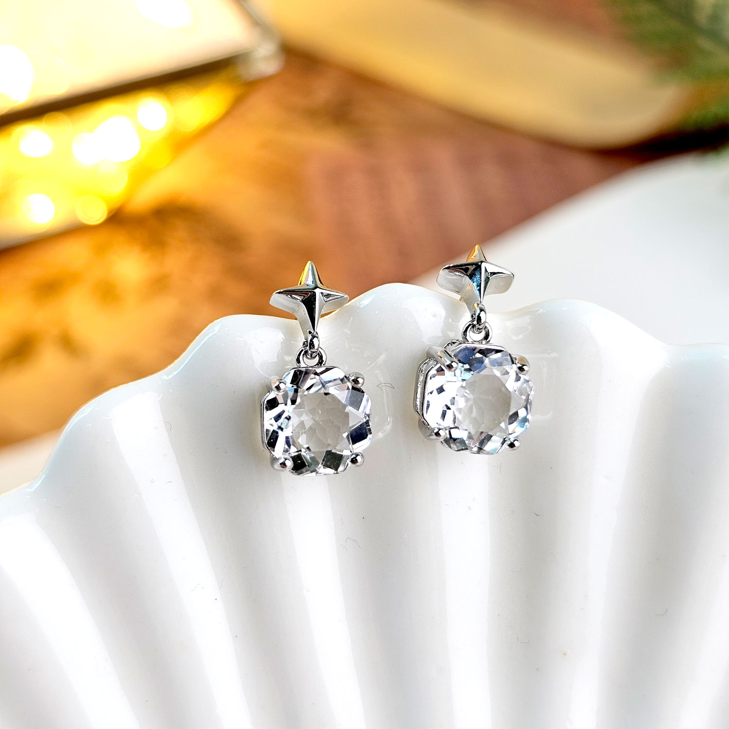 Clear Quartz Earrings