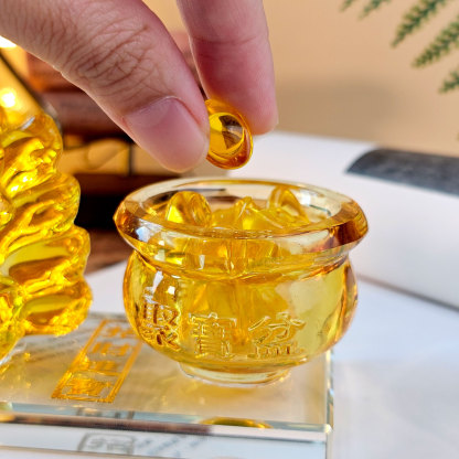 Yellow Fox with Treasure Basin Deco