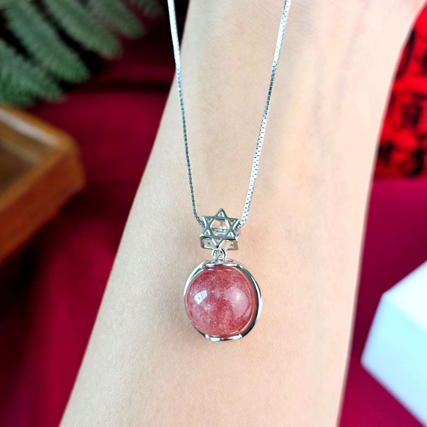 Strawberry Stone Pendant