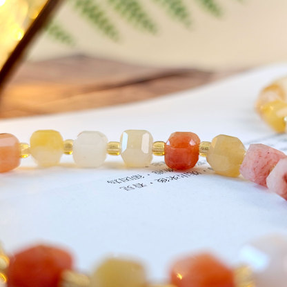 Jade Cube Bracelet - 6mm