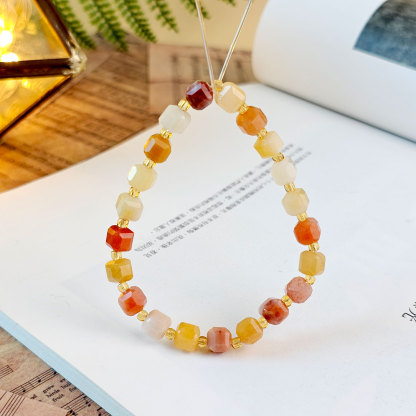 Jade Cube Bracelet - 6mm