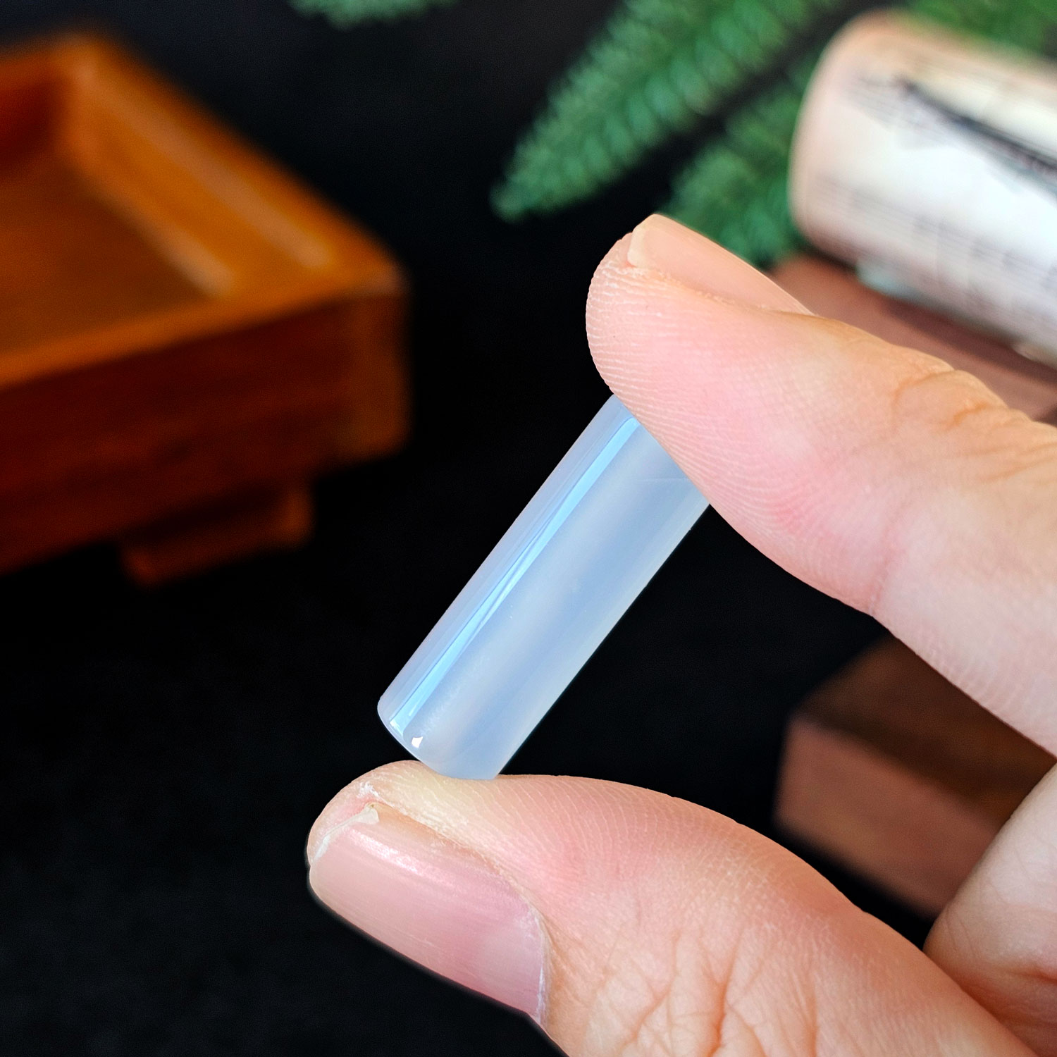 Blue Chalcedony Charm