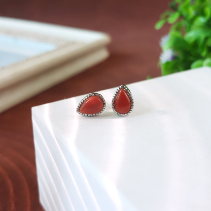 Nan Hong Agate Water Drop Earrings