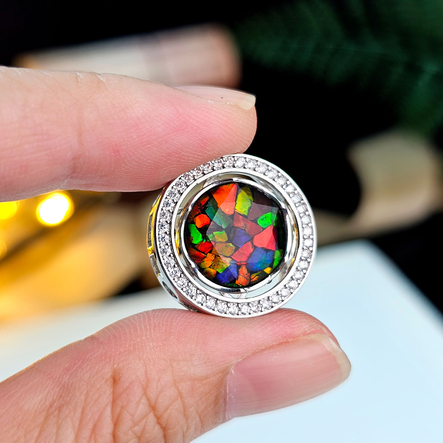 12mm Ammolite Charm