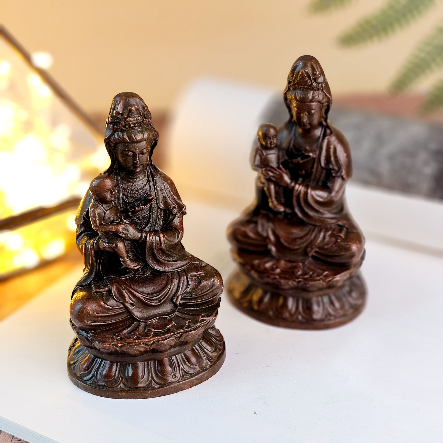 Copper Guan Yin Deco