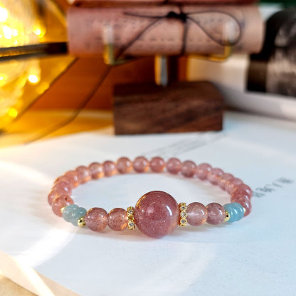 6mm Strawberry Stone Bracelet
