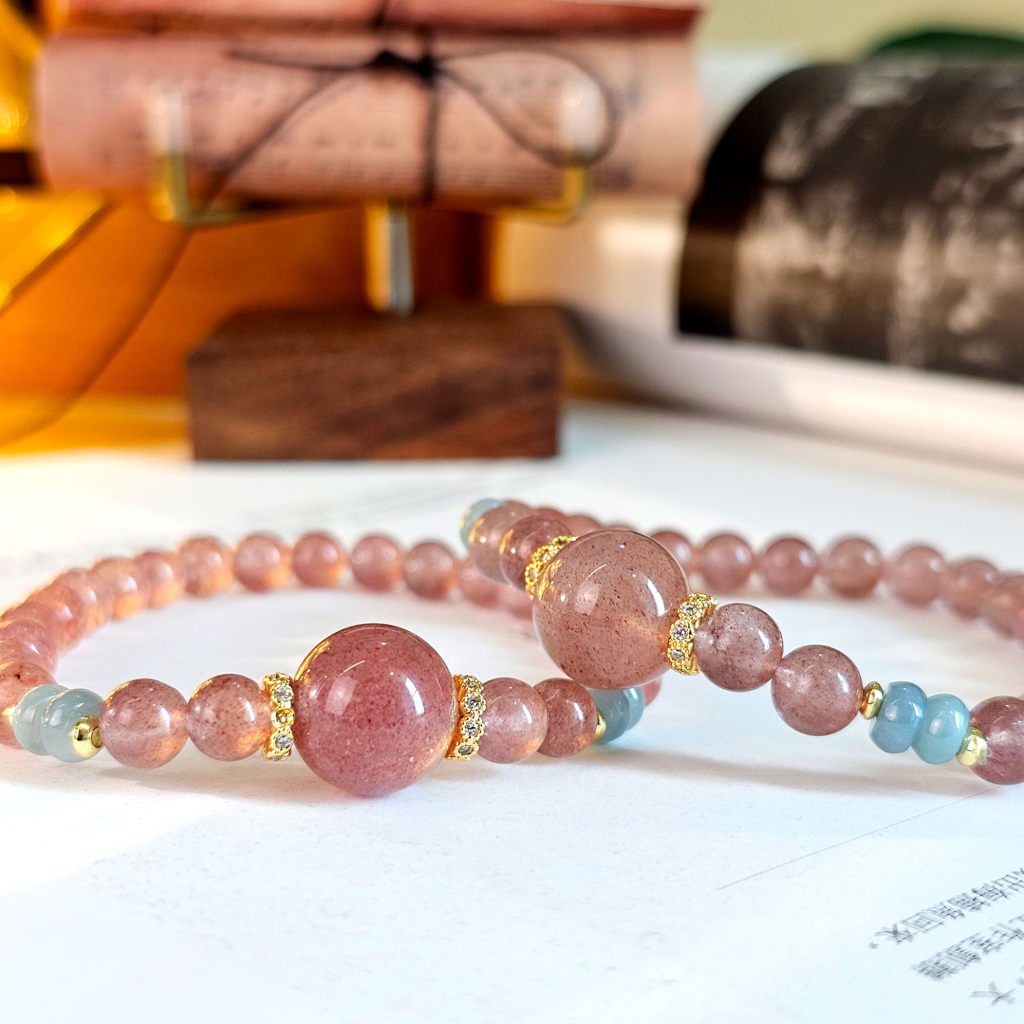 6mm Strawberry Stone Bracelet
