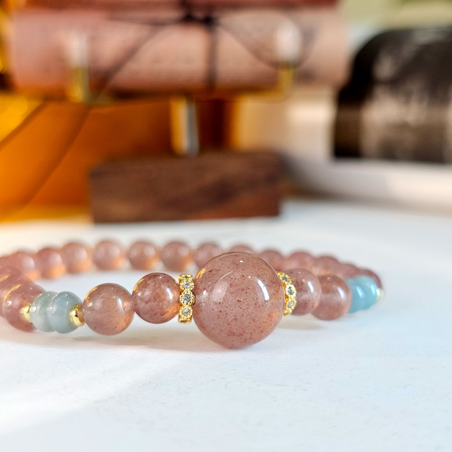 6mm Strawberry Stone Bracelet