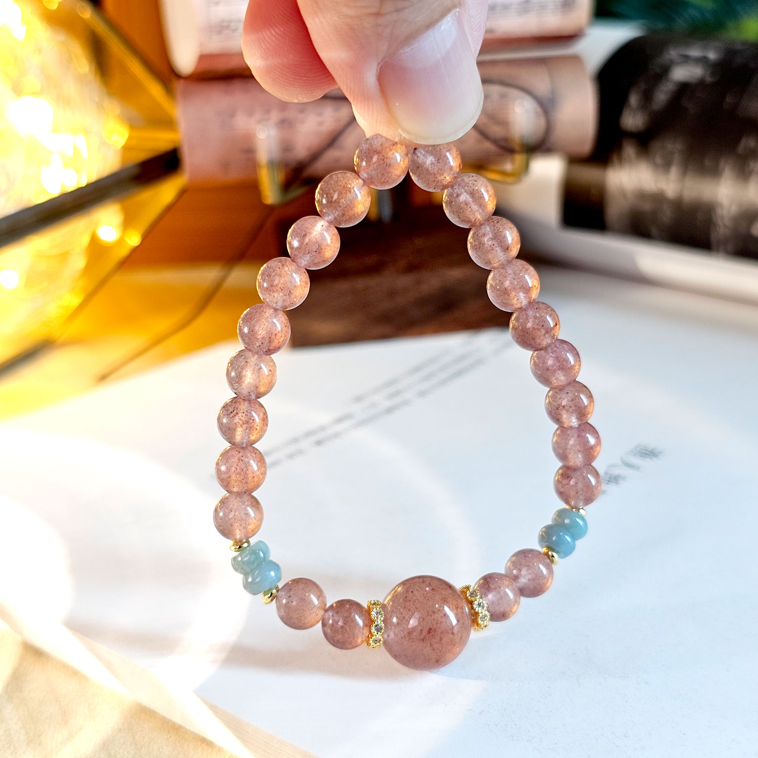 6mm Strawberry Stone Bracelet