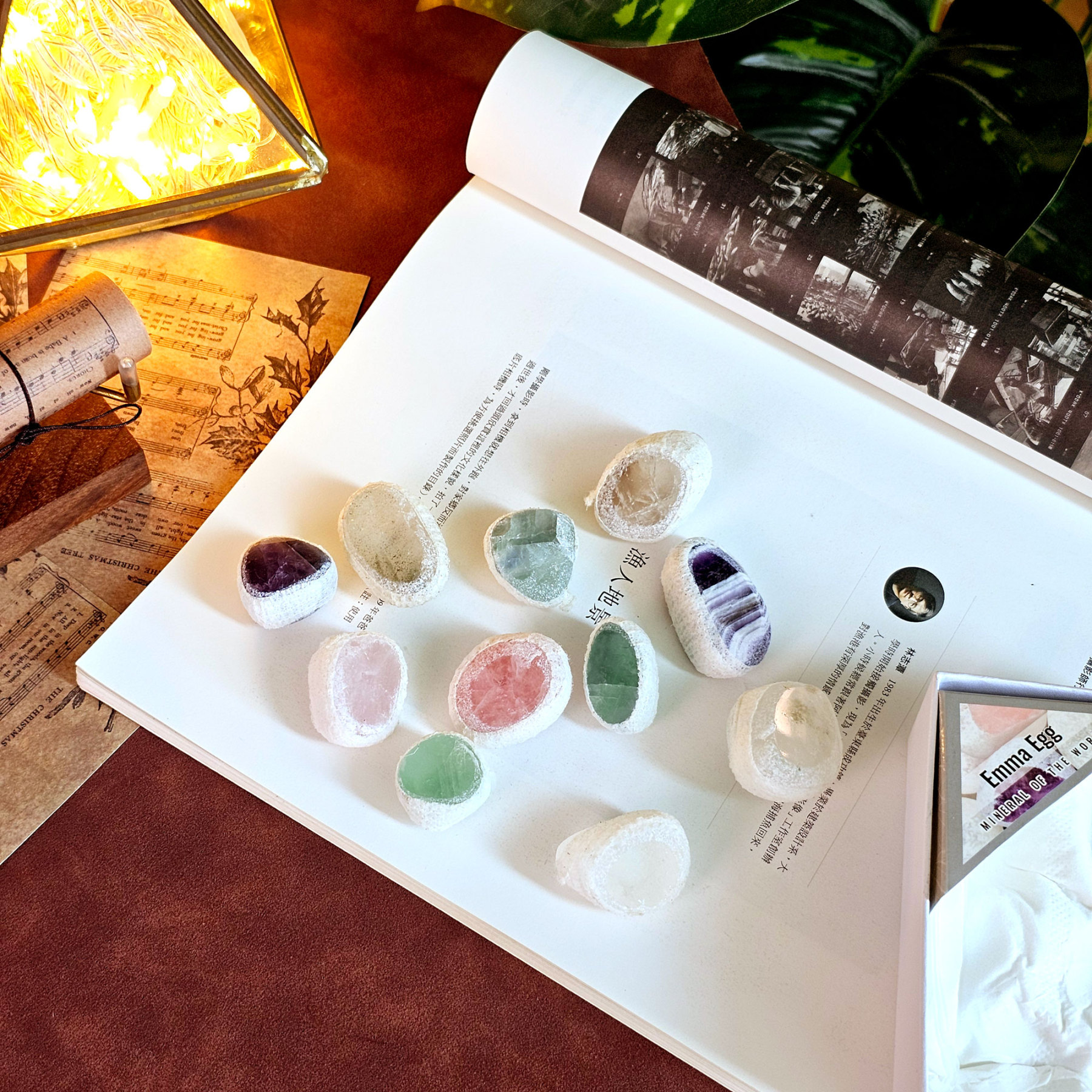 Mix Crystal Dragon Egg Raw Mineral Collection Box