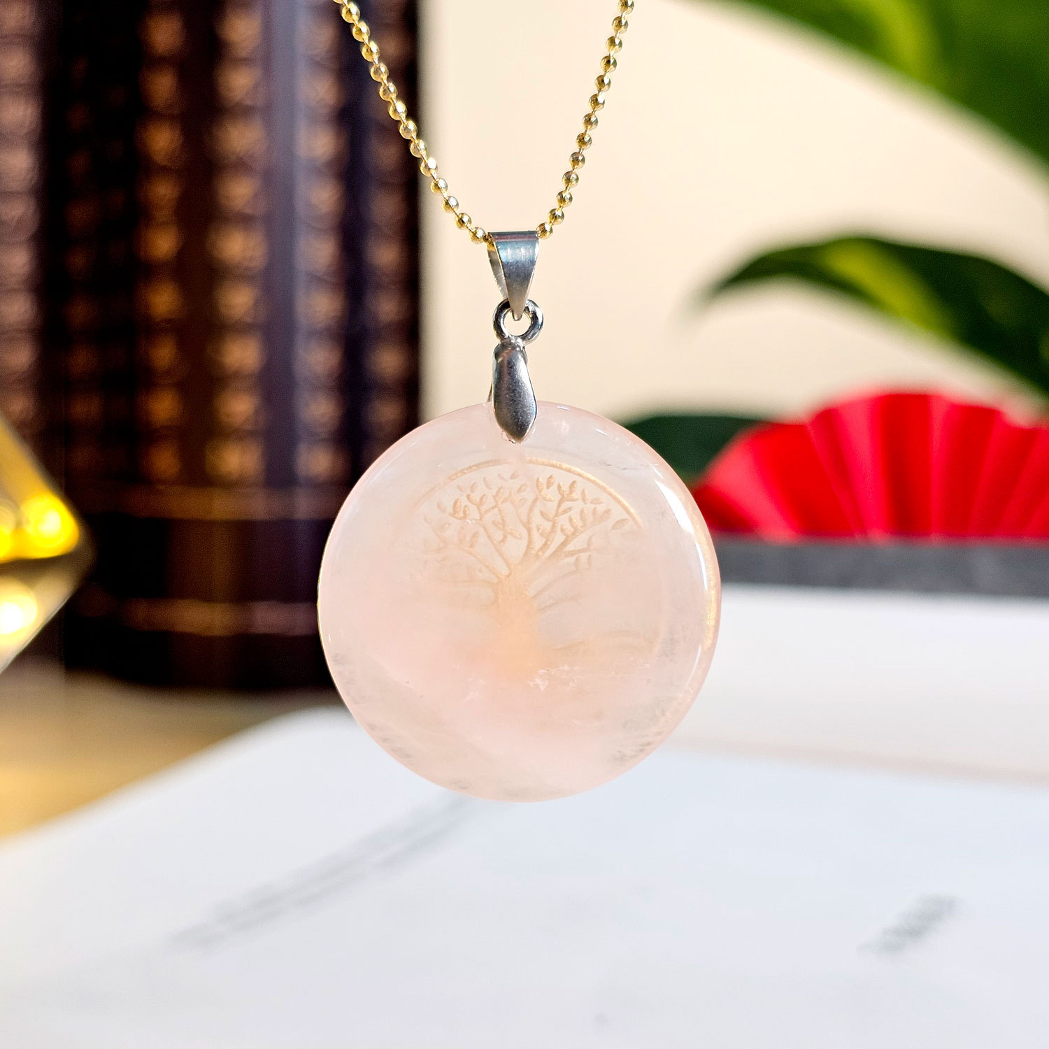 5 Mar - Rose Quartz Pendant