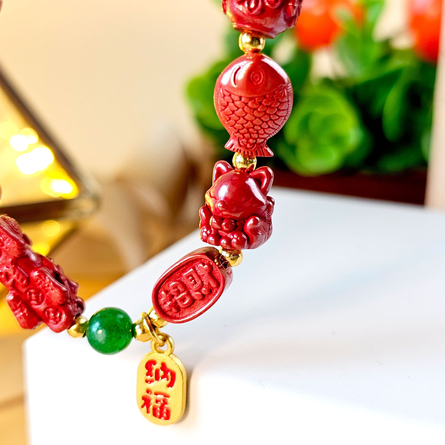6 Feb - Cinnabar Fortune Design Bracelet