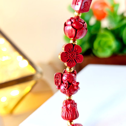 6 Feb - Cinnabar Fortune Design Bracelet