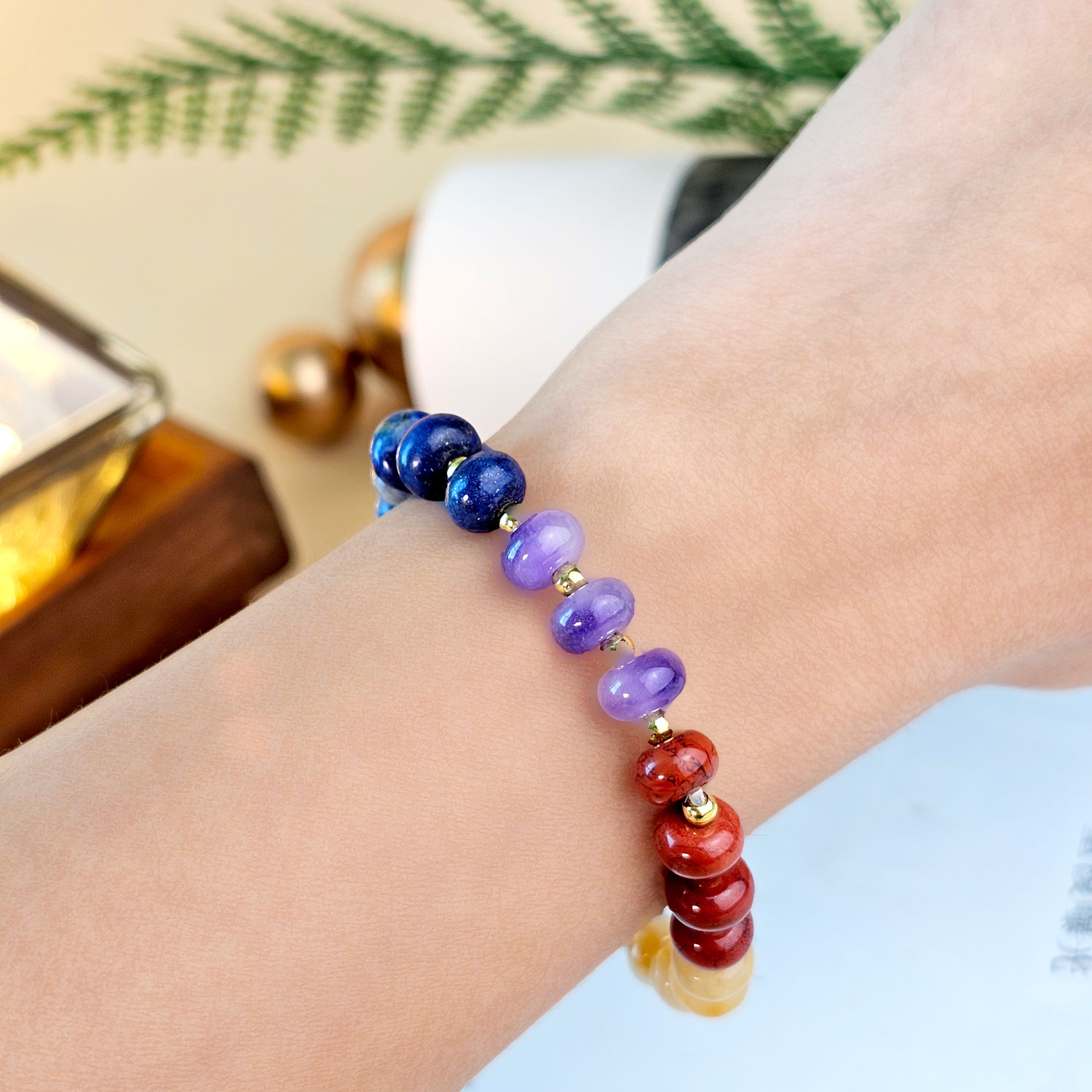 9 Feb - Saven Chakra Design Bracelet