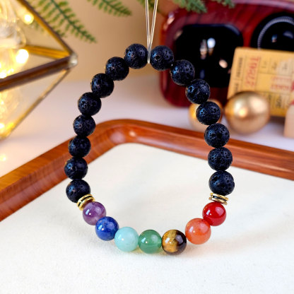 12 Feb - Volcanic Chakra Bracelet
