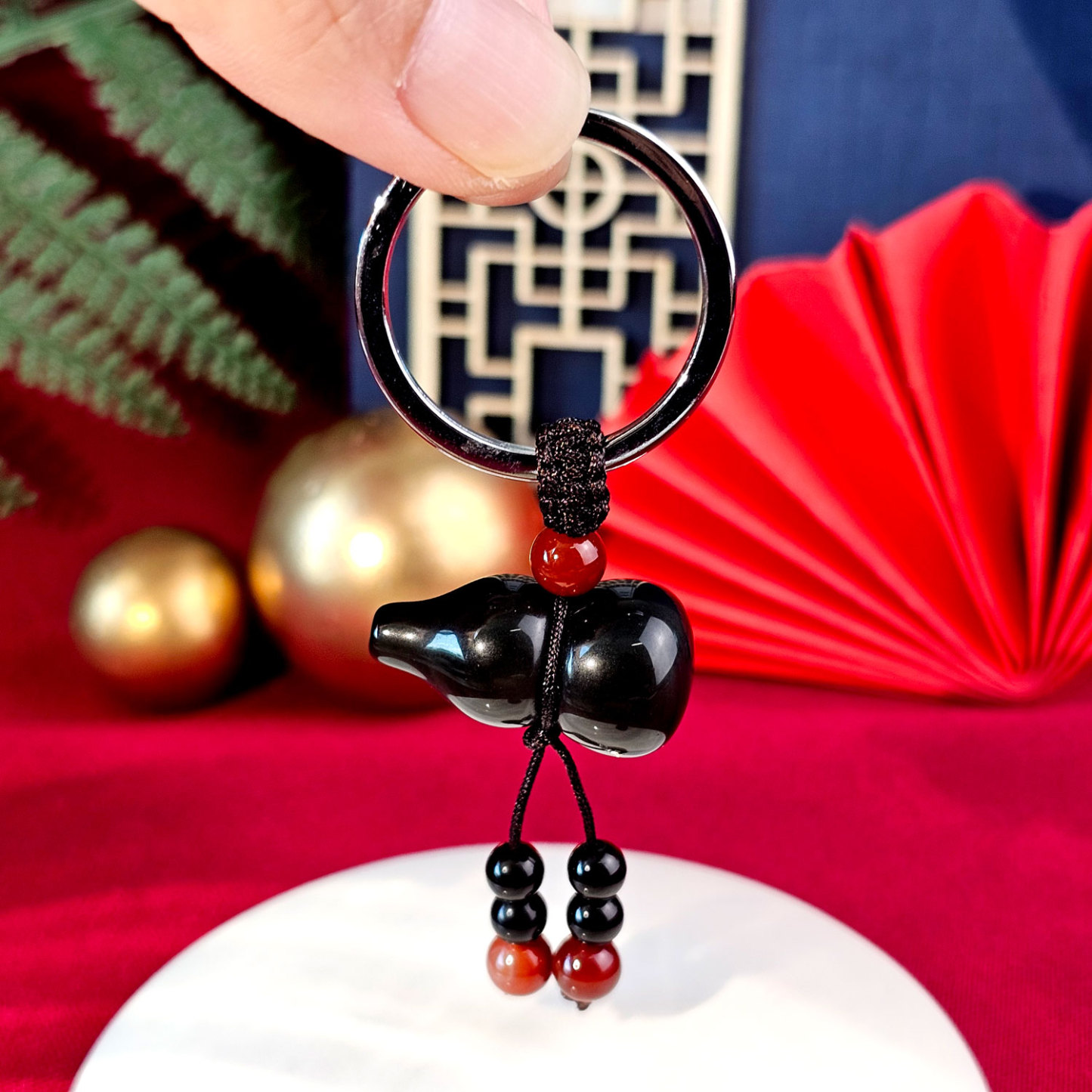 11 Feb - 【Buy 1 Free 1】Black Obsidian Hulu Charm