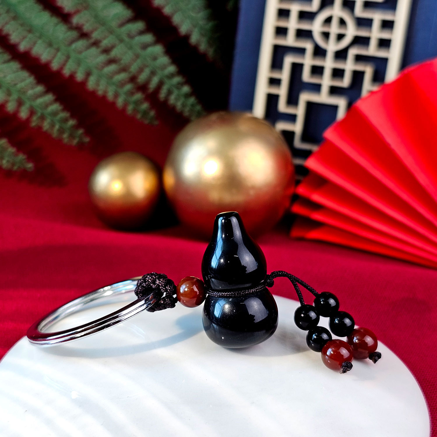 11 Feb - 【Buy 1 Free 1】Black Obsidian Hulu Charm