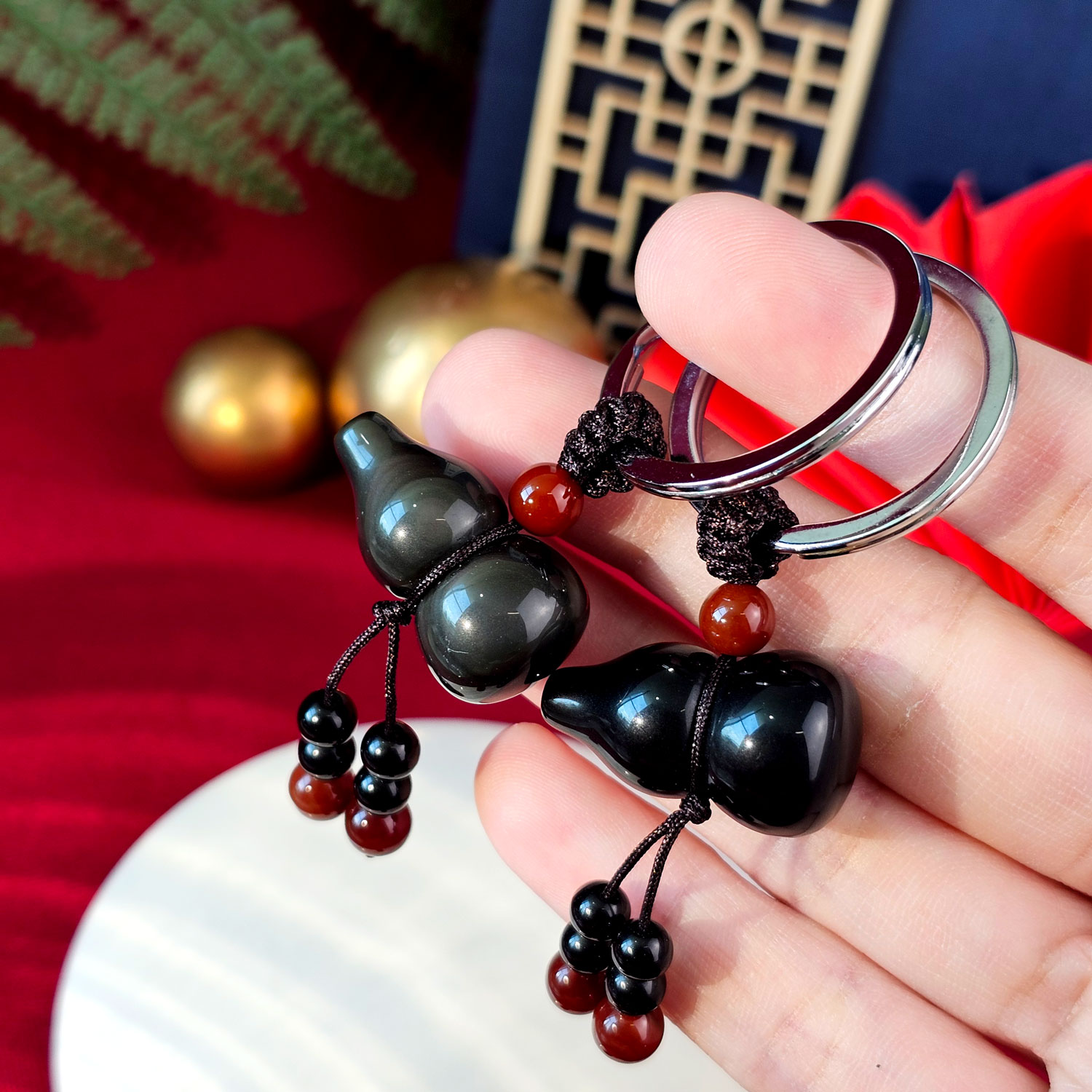 11 Feb - 【Buy 1 Free 1】Black Obsidian Hulu Charm
