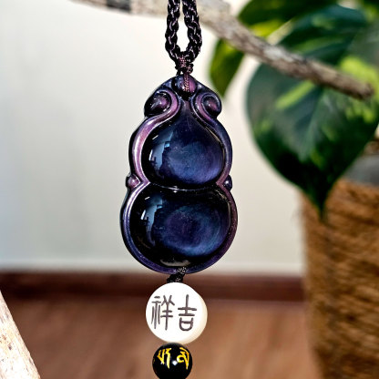 26 Feb - Rainbow Obsidian Hulu Charm