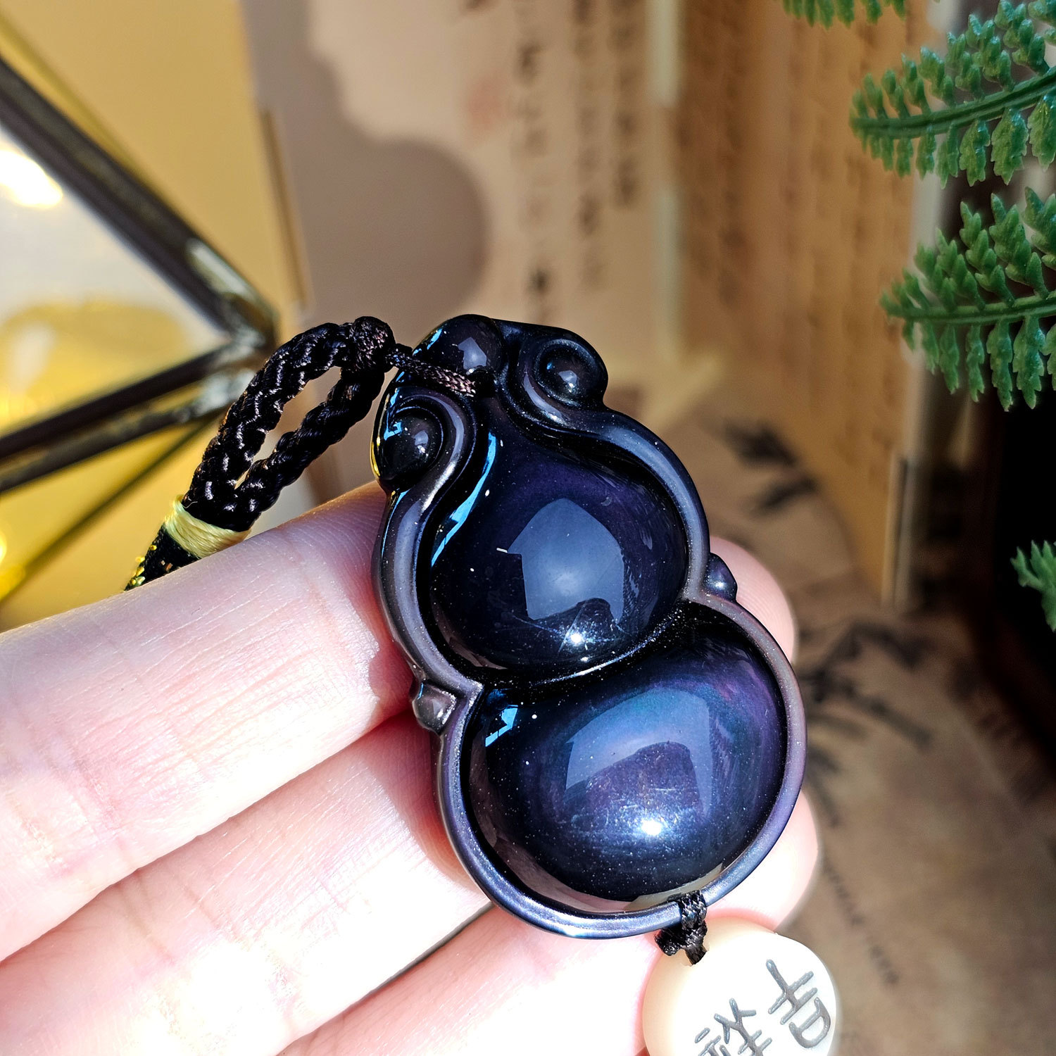 26 Feb - Rainbow Obsidian Hulu Charm