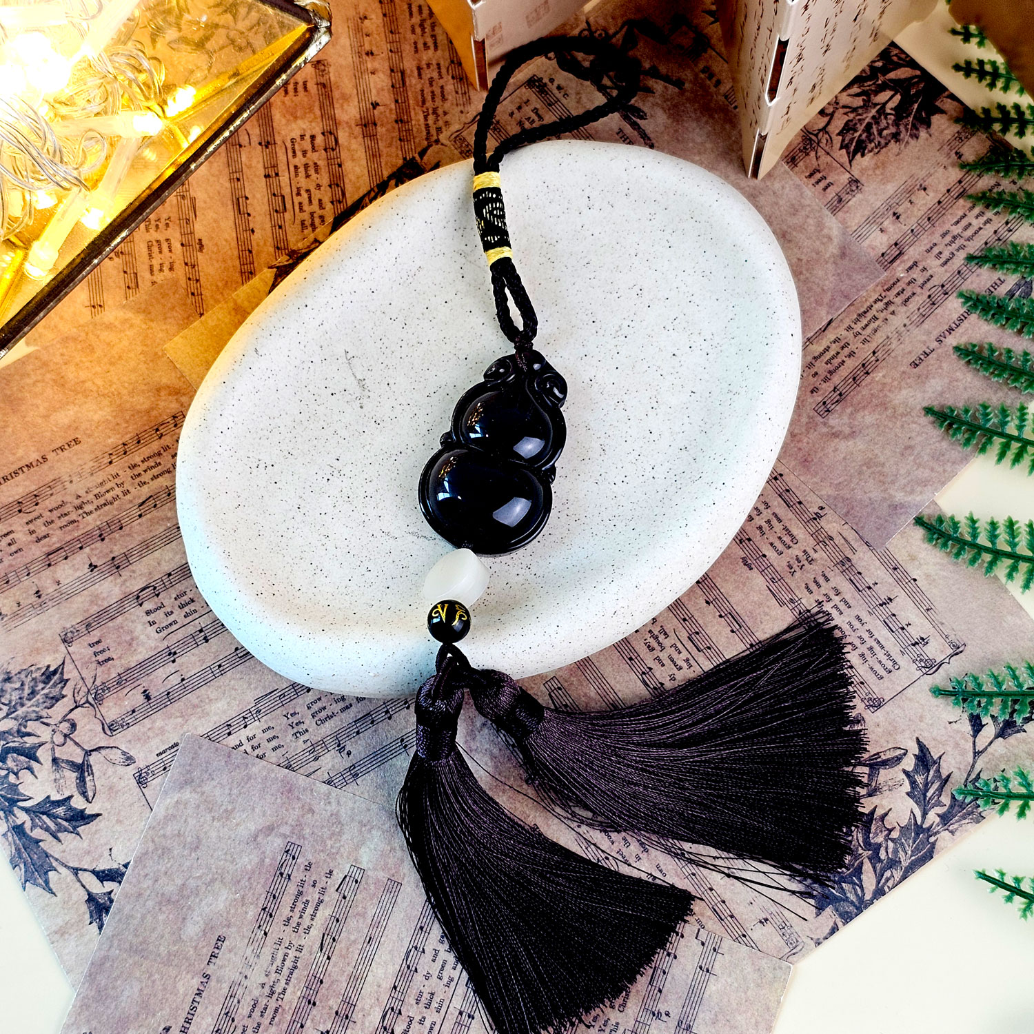 26 Feb - Rainbow Obsidian Hulu Charm