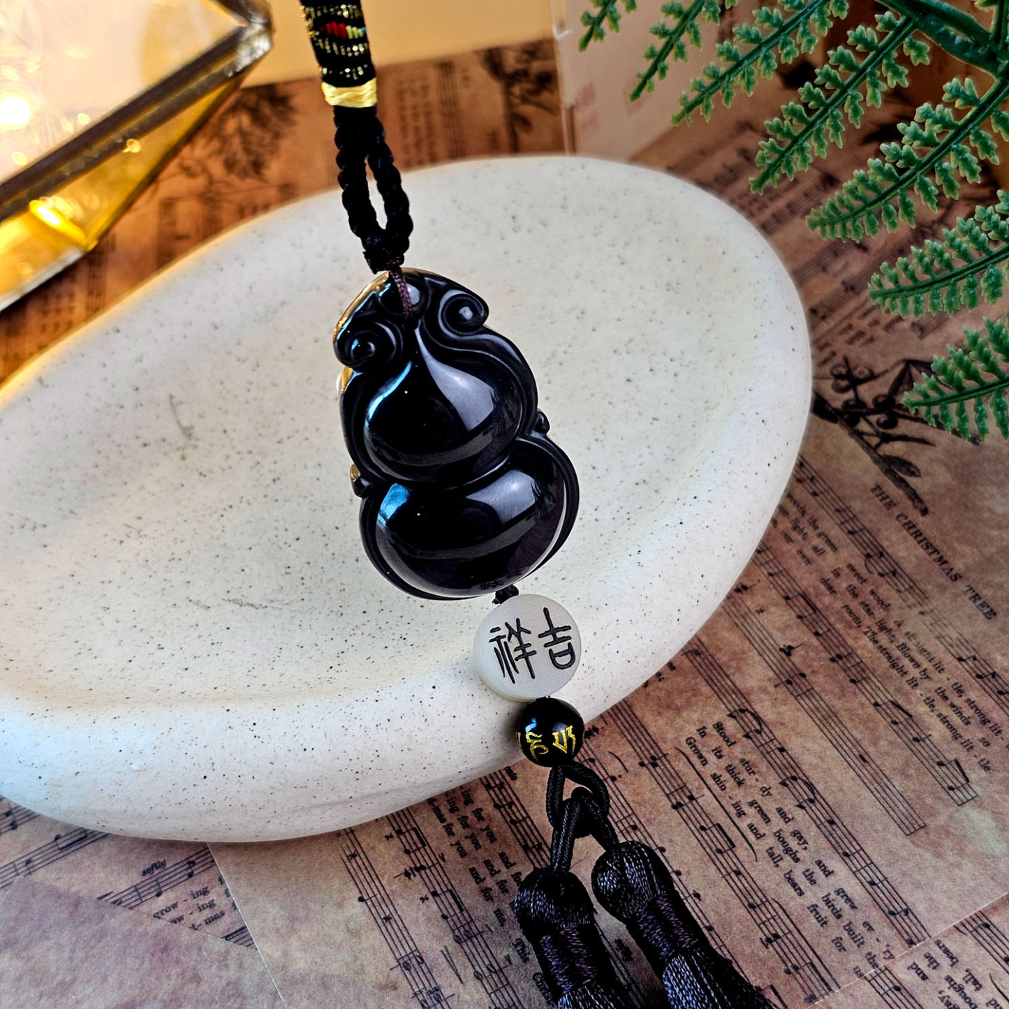 26 Feb - Rainbow Obsidian Hulu Charm