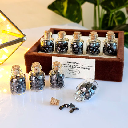 4 Mar - Hematite Wishing Bottle Set
