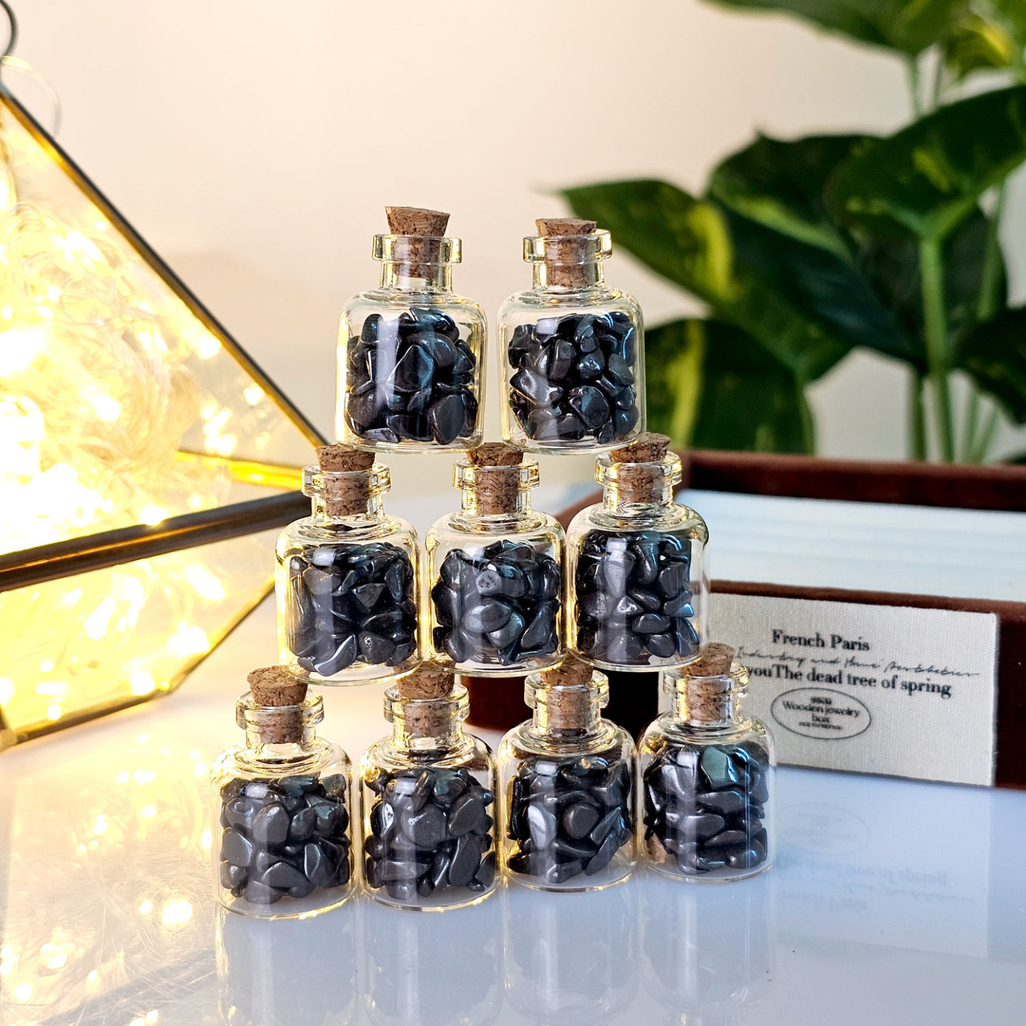 4 Mar - Hematite Wishing Bottle Set