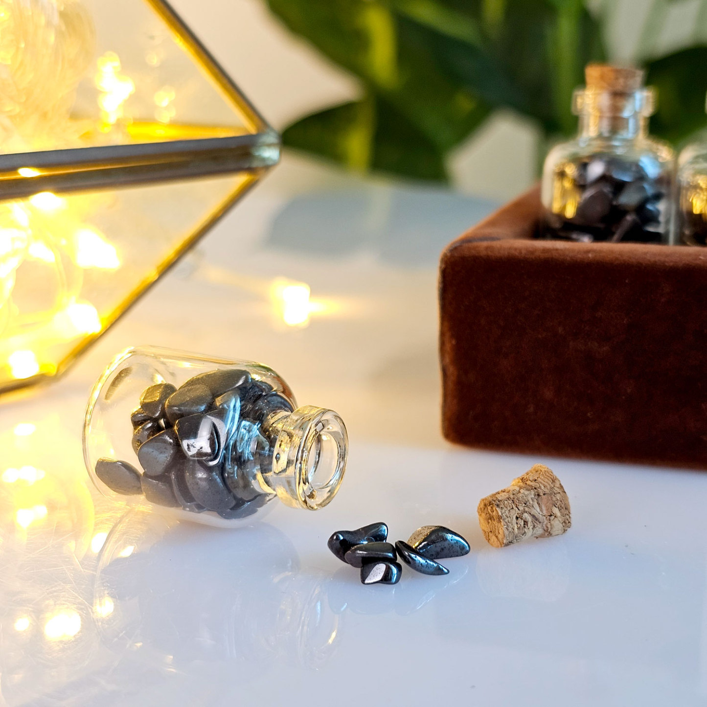 4 Mar - Hematite Wishing Bottle Set