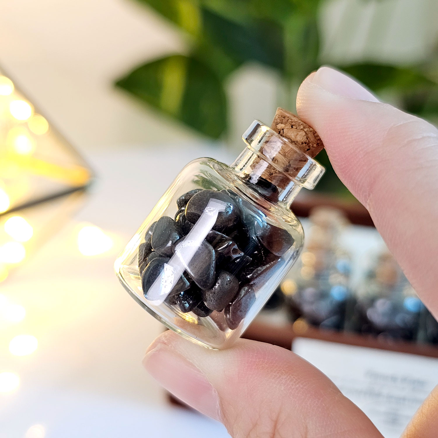 4 Mar - Hematite Wishing Bottle Set