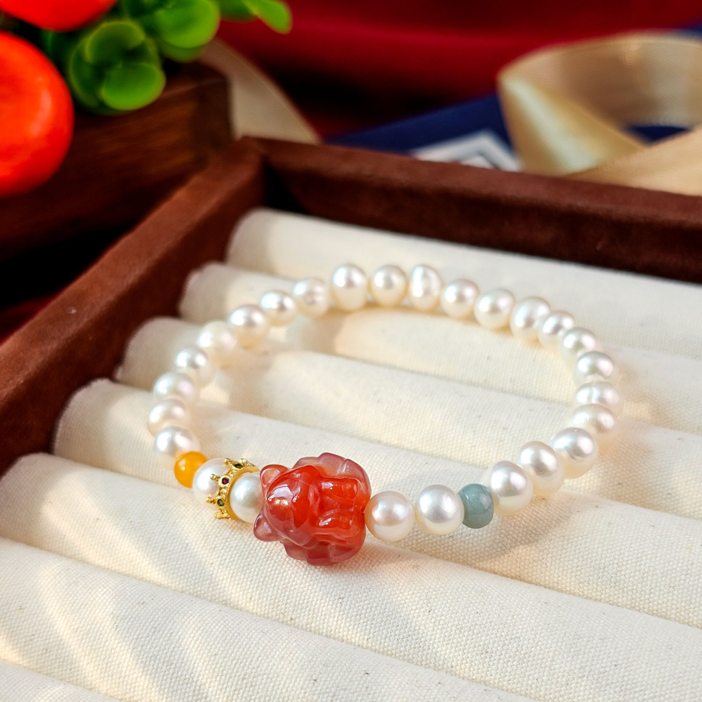 9 Mar - Pearl with Yan Yuan Agate Bracelet