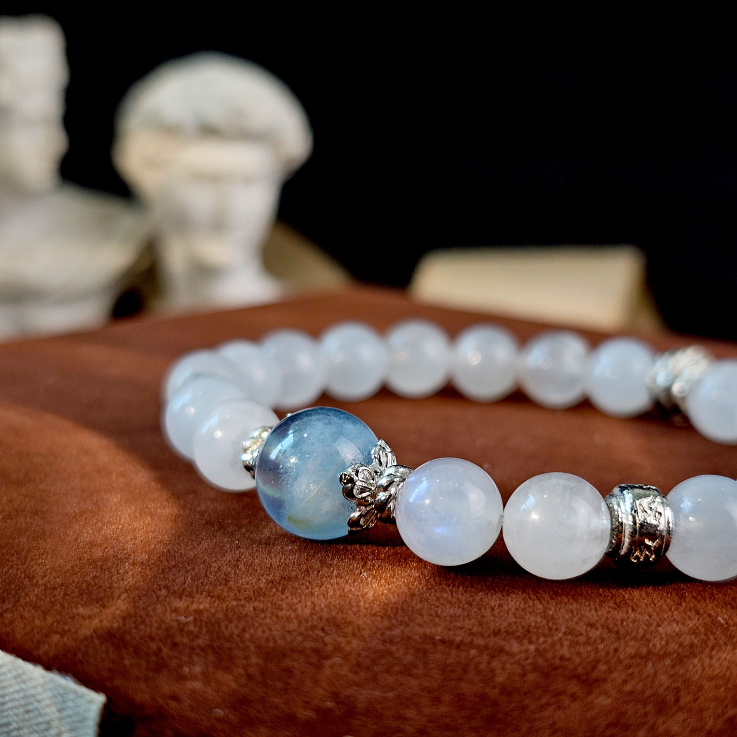 12 Mar - Moonstone with Aquamarine Bracelet