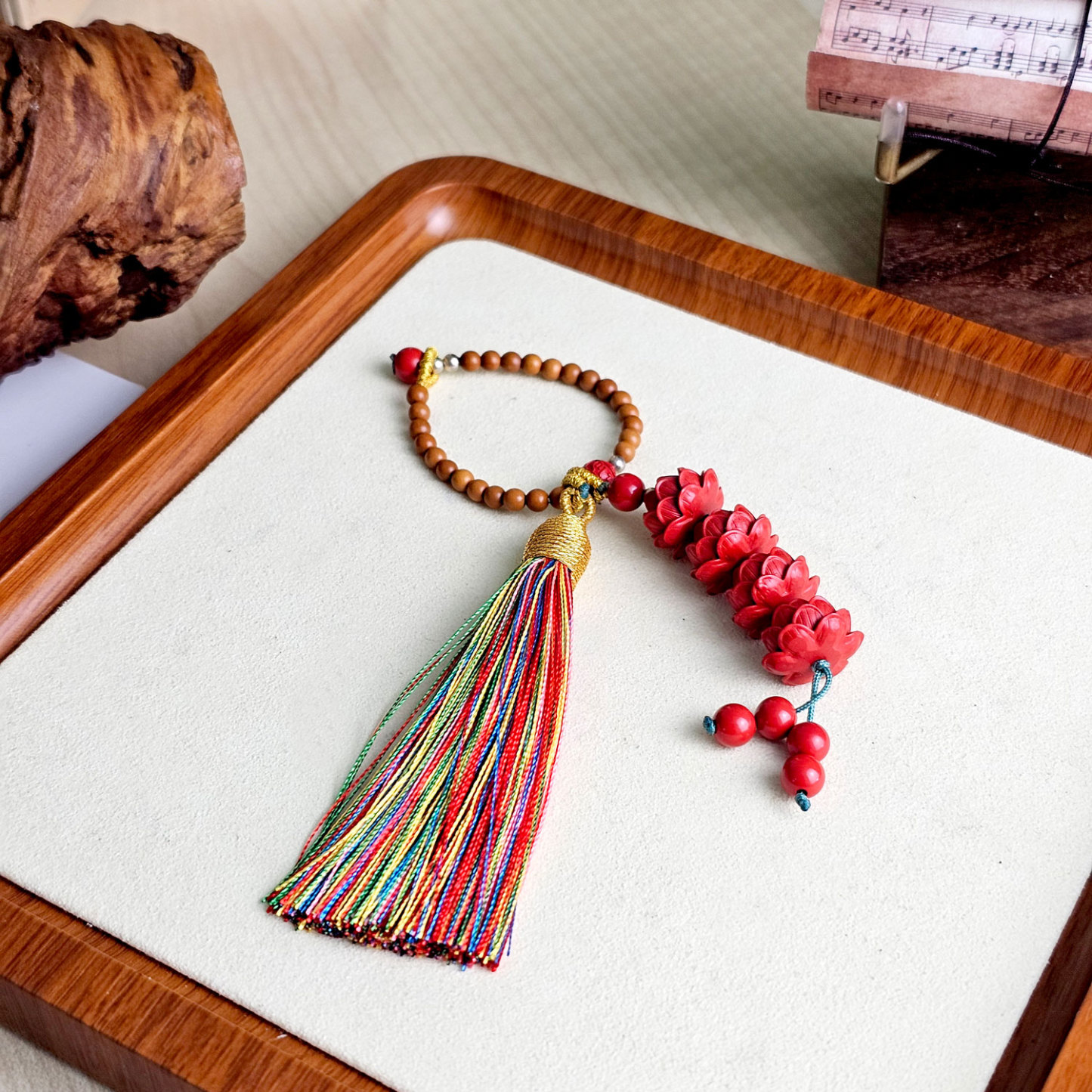 16 Mar - Cinnabar Lucky Lotus Charm