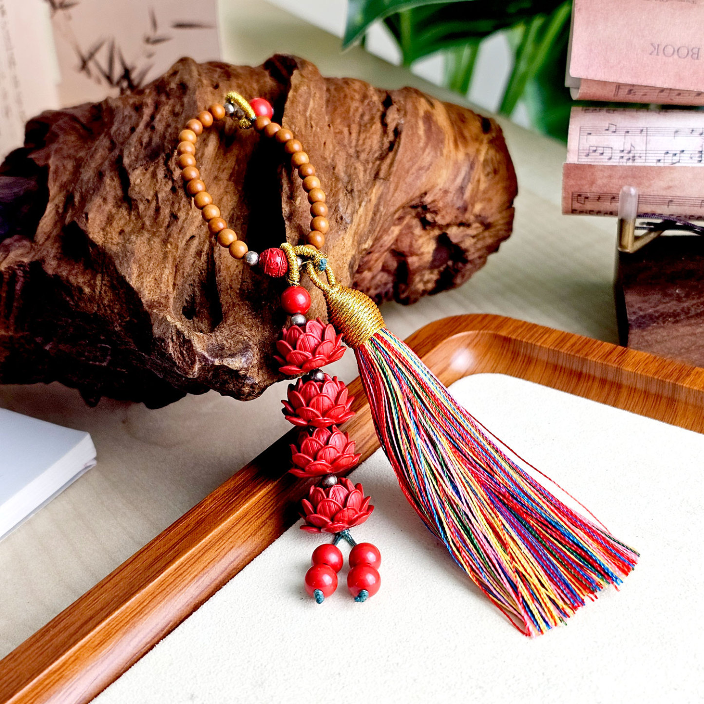 16 Mar - Cinnabar Lucky Lotus Charm