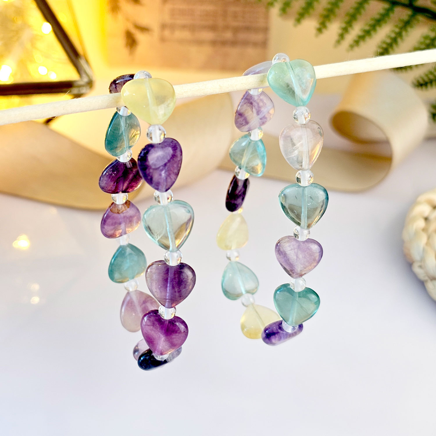 24 Mar - Fluorite Love Shape Bracelet
