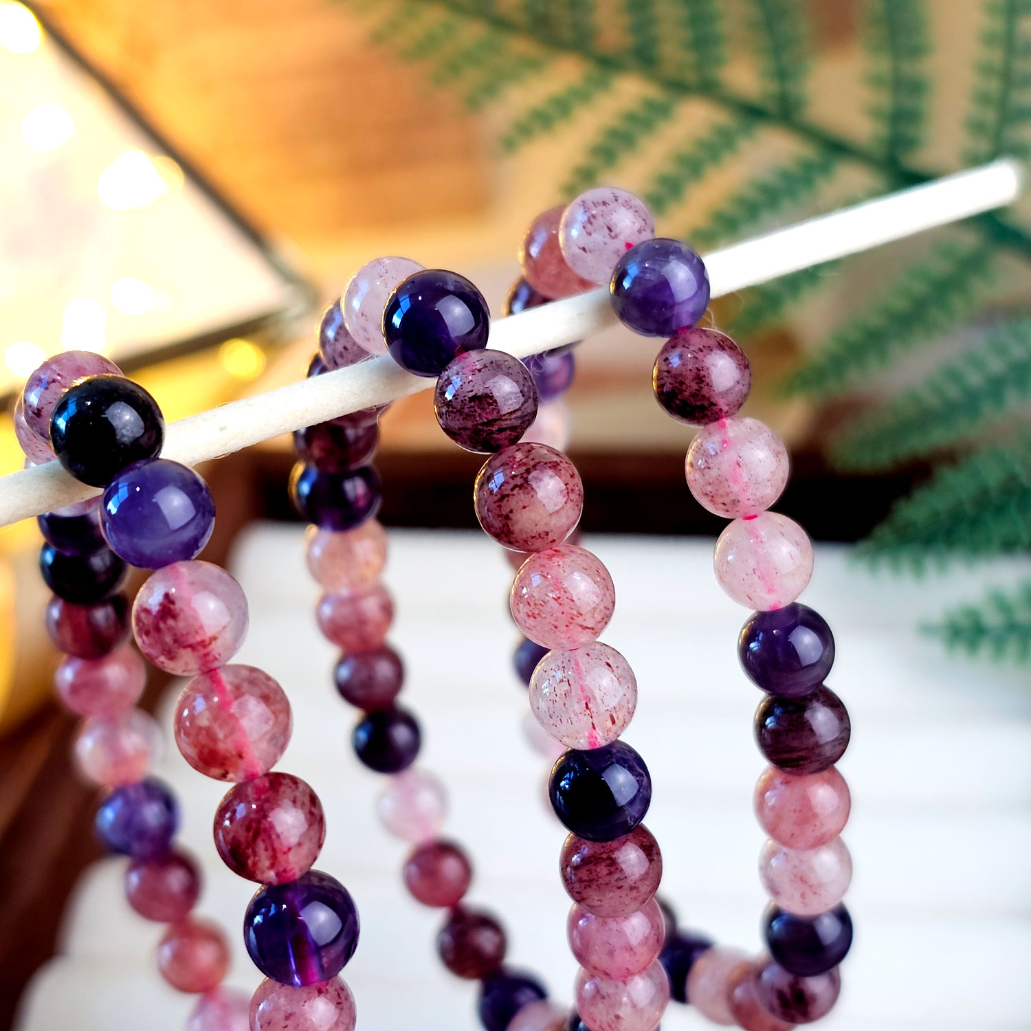 23 Mar - Strawberry Super Seven Bracelet