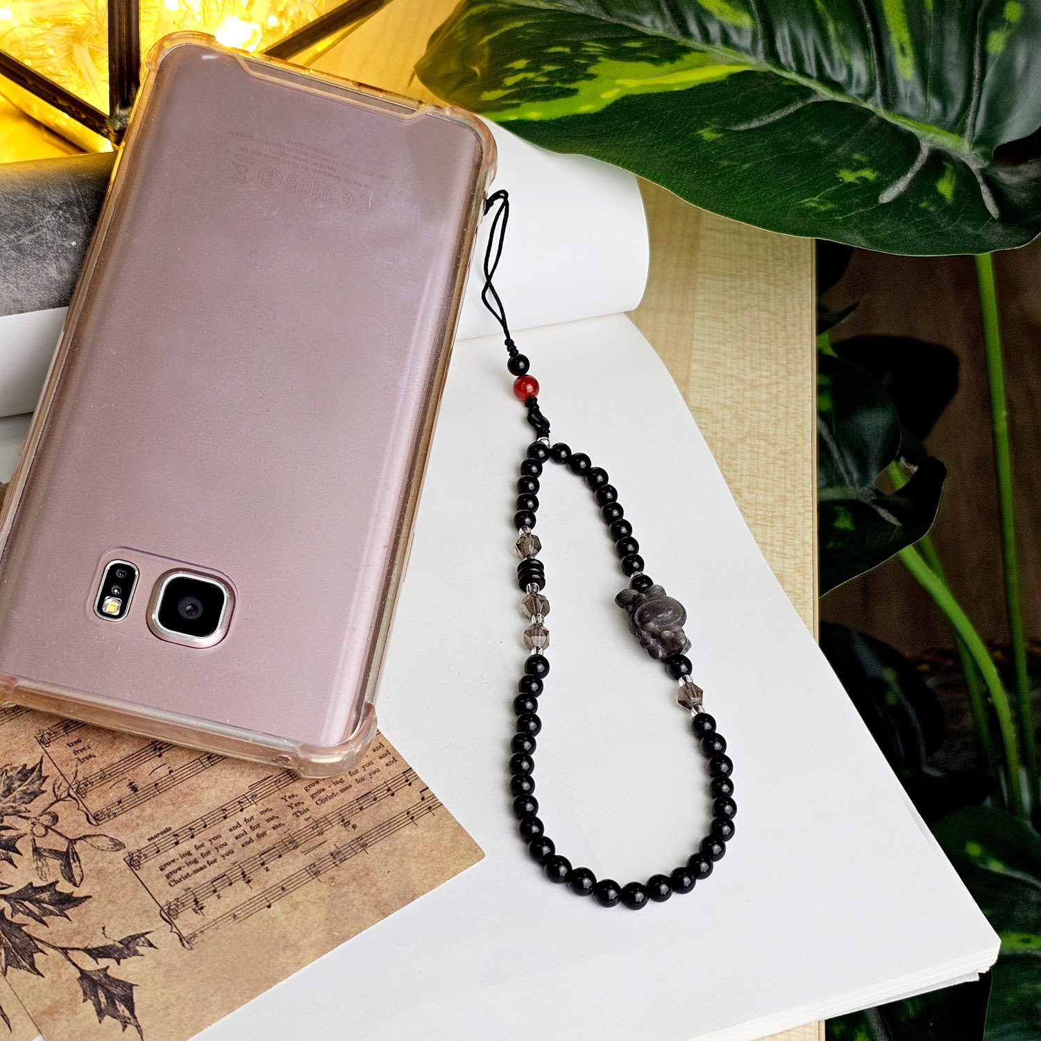 27 Mar - Black Obsidian Phone Hanger