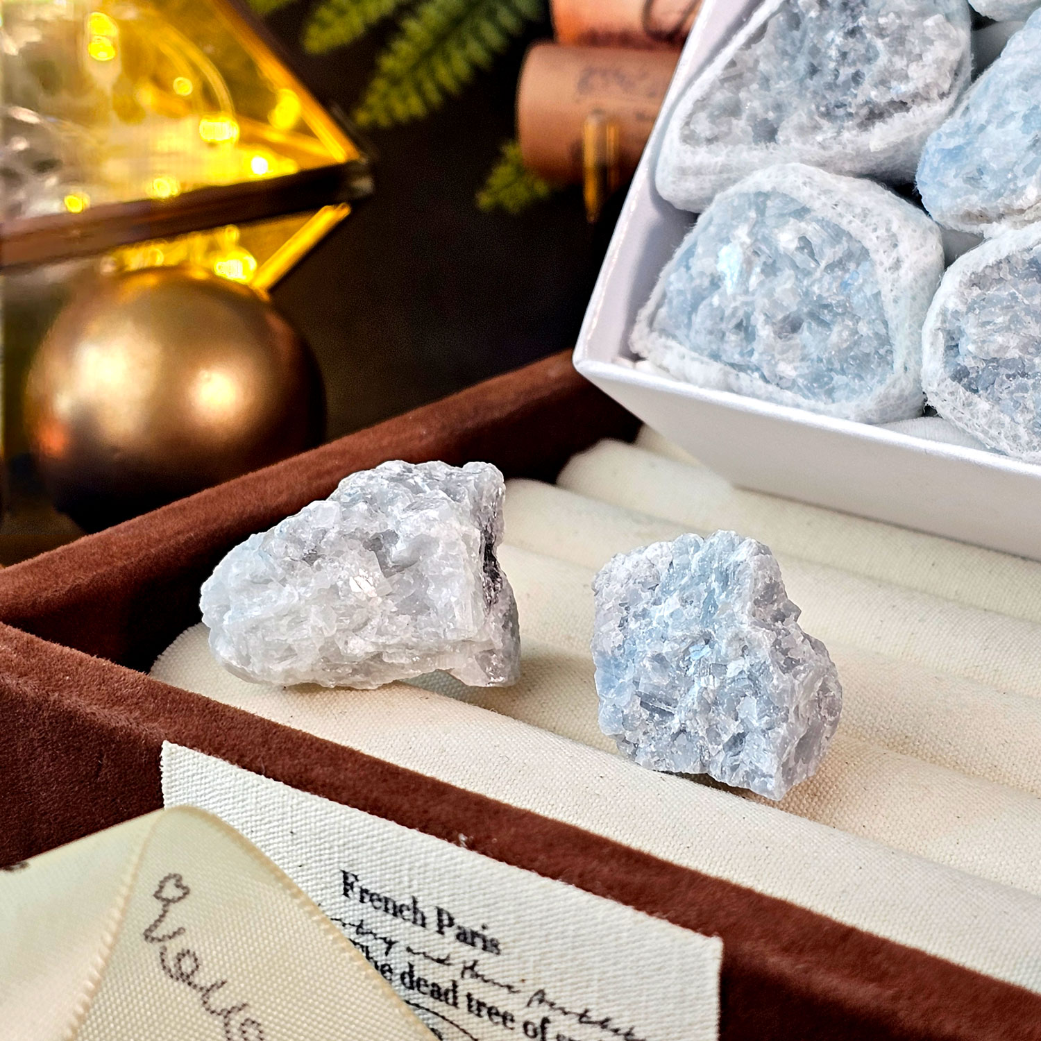 31 Mar - Blue Calcite Mineral Box