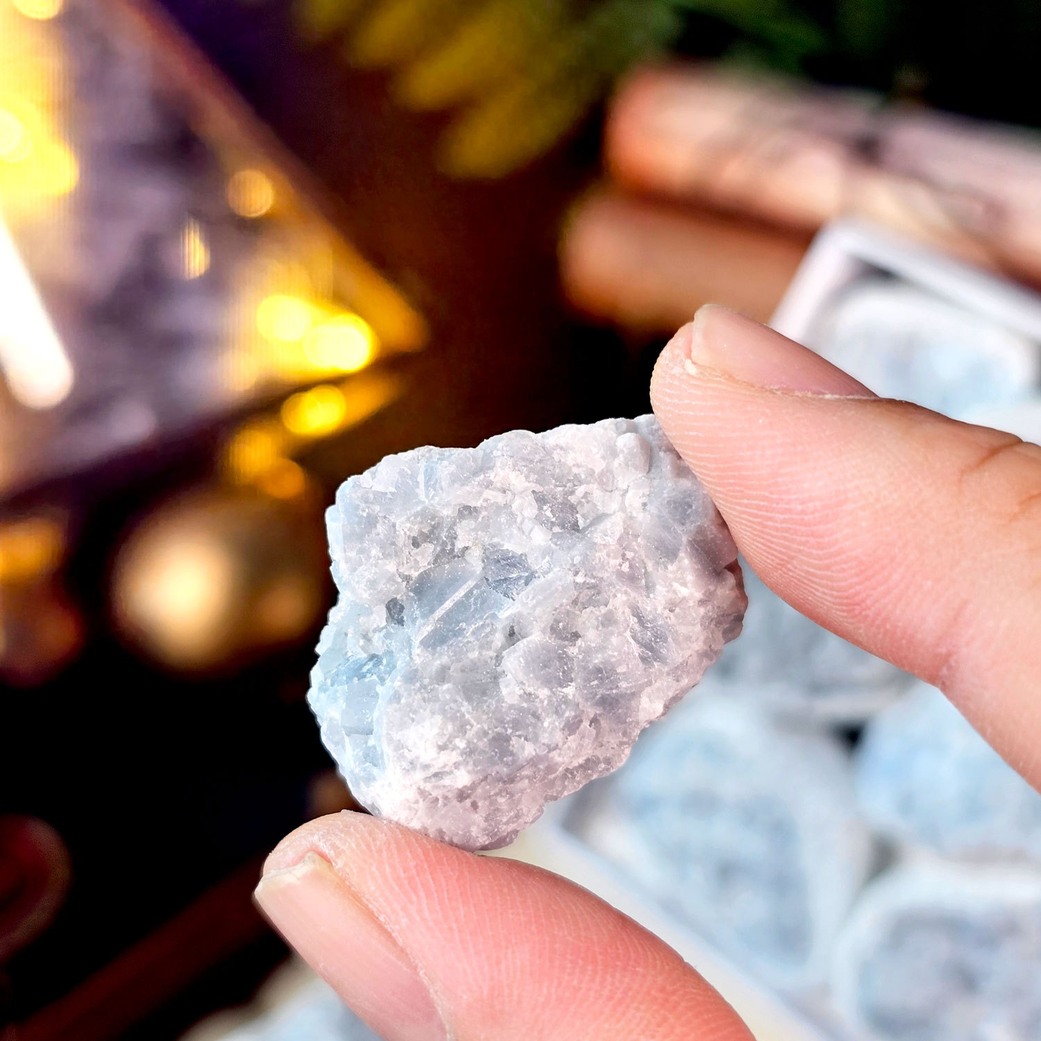 31 Mar - Blue Calcite Mineral Box