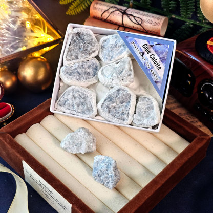31 Mar - Blue Calcite Mineral Box