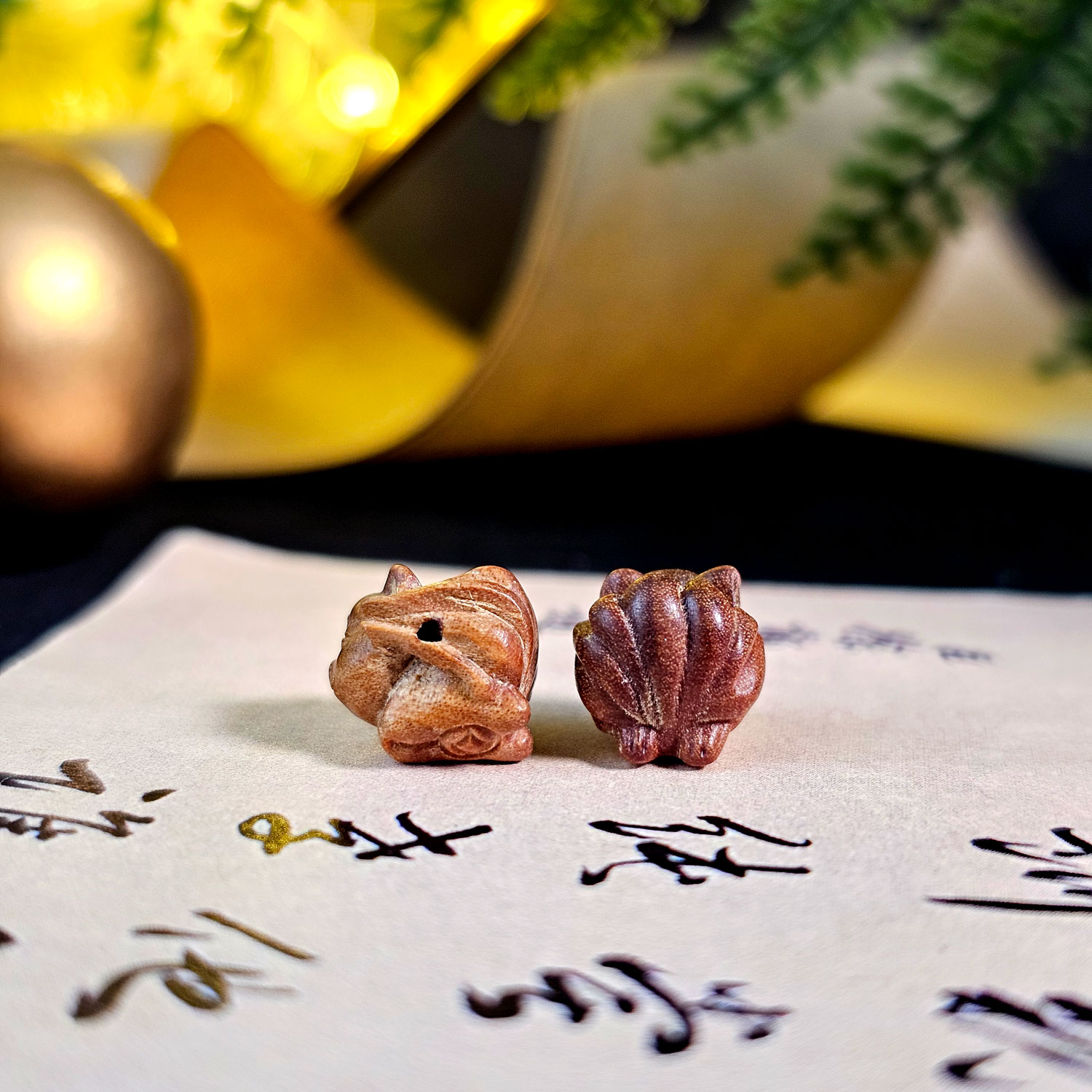 1 Apr - Old Sandal Wood Nine Tail Fox Charm