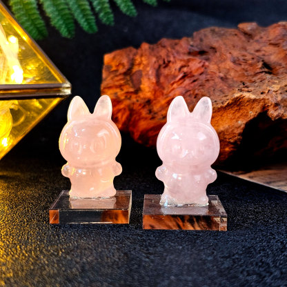 21 Apr - Rose Quartz Labubu Deco Small