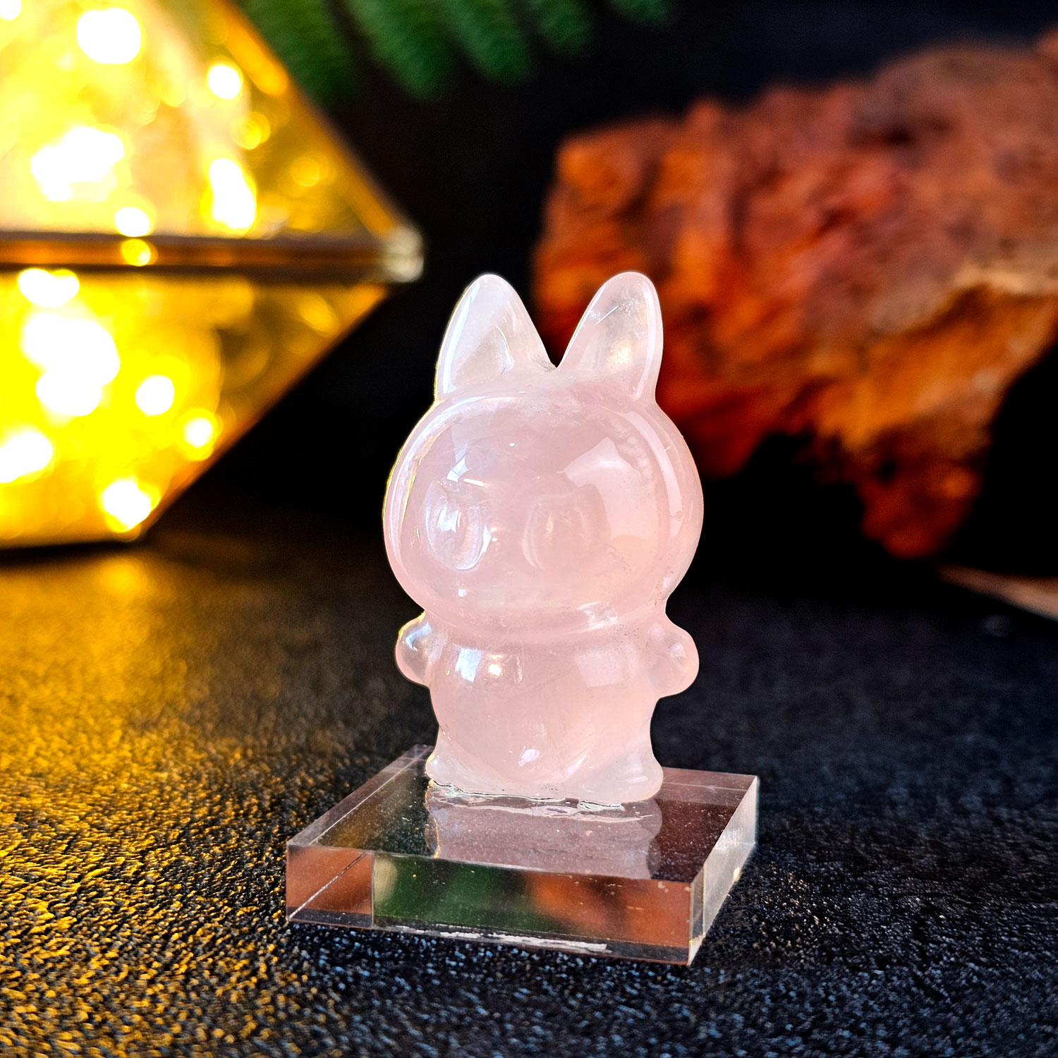 21 Apr - Rose Quartz Labubu Deco Small